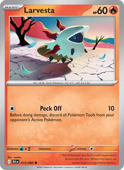 Larvesta [Peck Off] 카드 이미지