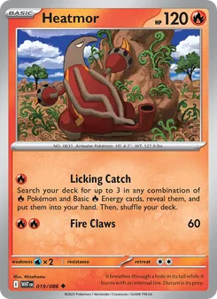 Heatmor [Licking Catch | Fire Claws] 카드 이미지