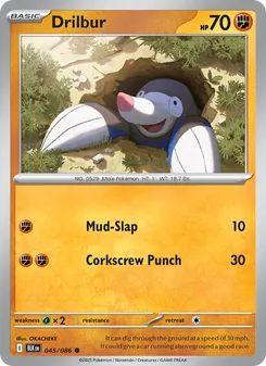 Drilbur [Mud-Slap | Corkscrew Punch] 카드 이미지