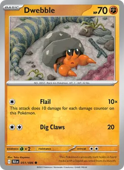 Dwebble [Flail | Dig Claws] 카드 이미지
