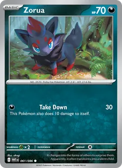 Zorua [Take Down] 카드 이미지