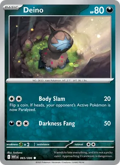 Deino [Body Slam | Darkness Fang] 카드 이미지