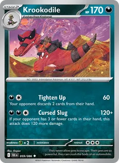 Krookodile [Tighten Up | Cursed Slug] 카드 이미지