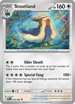 Stoutland [Odor Sleuth | Special Fang] 카드 이미지