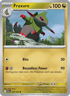 Fraxure [Bite | Boundless Power] 카드 이미지