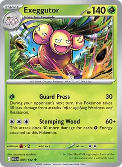 Exeggutor [Guard Press | Stomping Wood] 카드 이미지