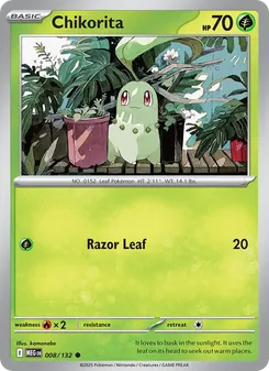 Chikorita [Razor Leaf] 카드 이미지