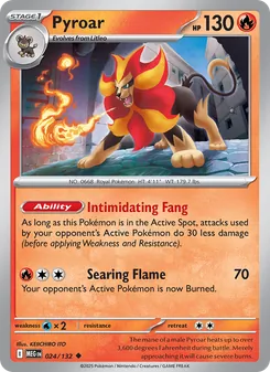 Pyroar [Intimidating Fang | Searing Flame] 카드 이미지