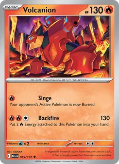 Volcanion [Singe | Backfire] 카드 이미지