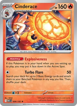 Cinderace [Explosiveness | Turbo Flare] 카드 이미지