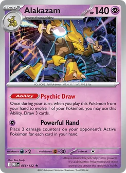 Alakazam [Psychic Draw | Powerful Hand] 카드 이미지