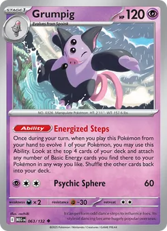 Grumpig [Energized Steps | Psychic Sphere] 카드 이미지