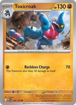 Toxicroak [Reckless Charge] 카드 이미지