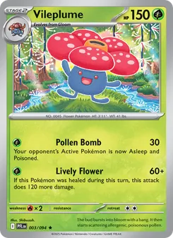 Vileplume [Pollen Bomb | Lively Flower] 카드 이미지