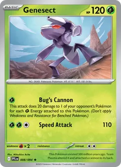Genesect [Bug's Cannon | Speed Attack] 카드 이미지