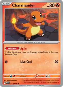 Charmander [Agile | Live Coal] 카드 이미지