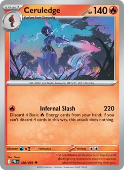 Ceruledge [Infernal Slash] 카드 이미지