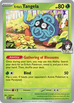 Erika's Tangela [Gathering of Blossoms | Bind] 카드 이미지