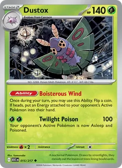 Dustox [Boisterous Wind | Twilight Poison] 카드 이미지
