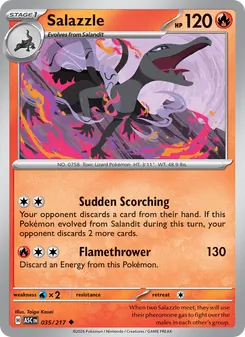 Salazzle [Sudden Scorching | Flamethrower]