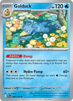 Golduck [Damp | Hydro Pump] 카드 이미지