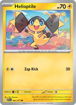 Helioptile [Zap Kick] 카드 이미지