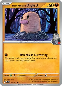 Team Rocket's Diglett [Relentless Burrowing] 카드 이미지