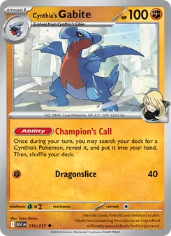 Cynthia's Gabite [Champion's Call | Dragonslice] 카드 이미지