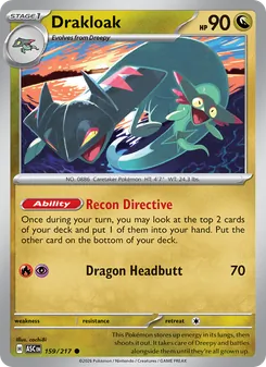 Drakloak [Recon Directive | Dragon Headbutt] 카드 이미지