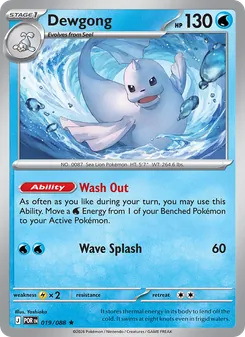 Dewgong [Wash Out | Wave Splash] 카드 이미지
