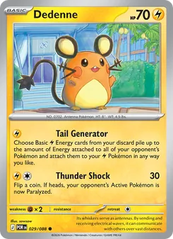 Dedenne [Tail Generator | Thunder Shock] 카드 이미지