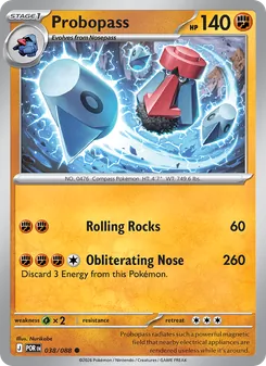 Probopass [Rolling Rocks | Obliterating Nose] 카드 이미지