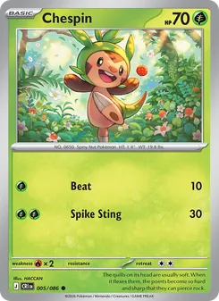 Chespin [Beat | Spike Sting] 카드 이미지