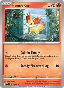 Fennekin [Call for Family | Steady Firebreathing] 카드 이미지