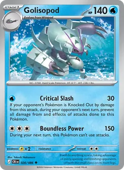 Golisopod [Critical Slash | Boundless Power] 카드 이미지