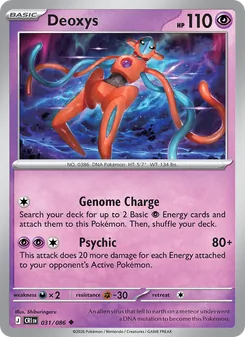 Deoxys [Genome Charge | Psychic] 카드 이미지