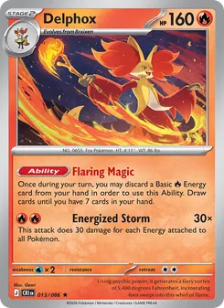Delphox [Flaring Magic | Energized Storm] 카드 이미지