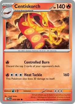 Centiskorch [Controlled Burn | Heat Tackle] 카드 이미지