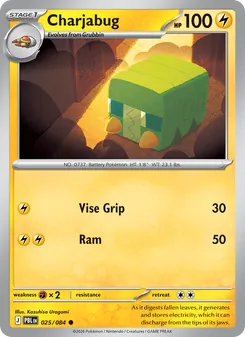 Charjabug [Vise Grip | Ram] 카드 이미지