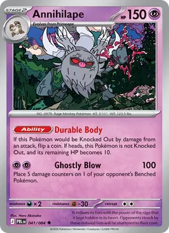 Annihilape [Durable Body | Ghostly Blow] 카드 이미지