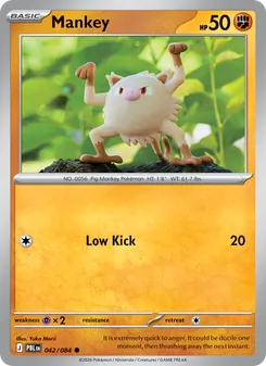Mankey [Low Kick] 카드 이미지