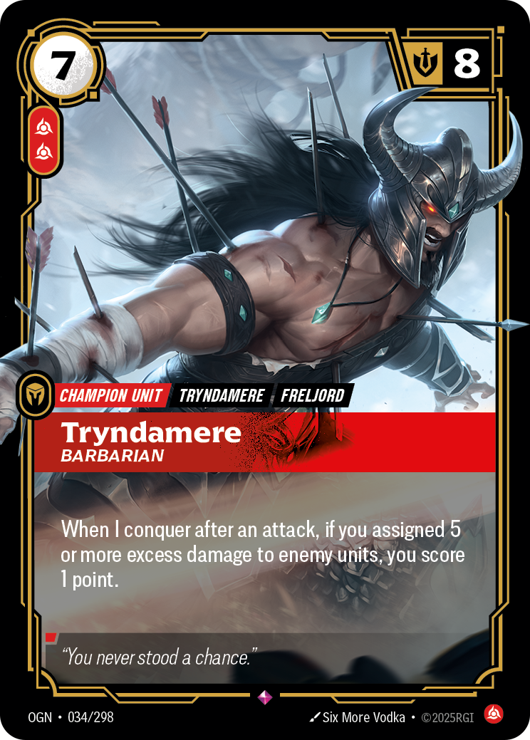 Tryndamere, Barbarian 카드 이미지