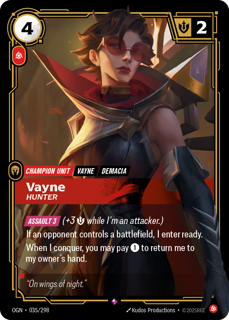 Vayne, Hunter 카드 이미지