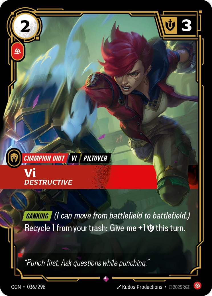 Vi, Destructive 카드 이미지