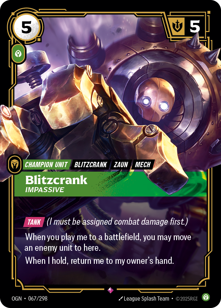 Blitzcrank, Impassive 카드 이미지