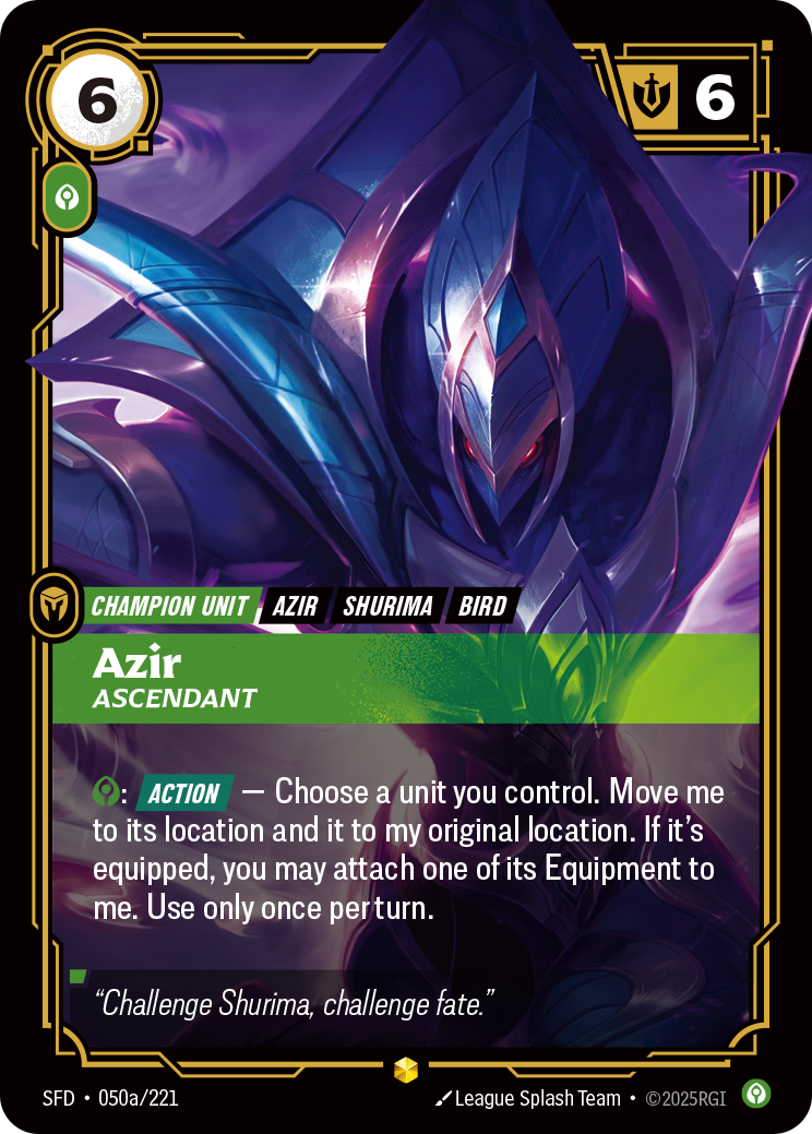Azir, Ascendant 카드 이미지