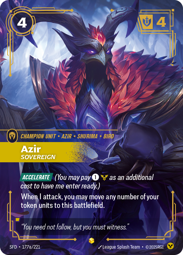 Azir, Sovereign 카드 이미지