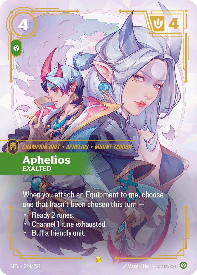 Aphelios, Exalted 카드 이미지