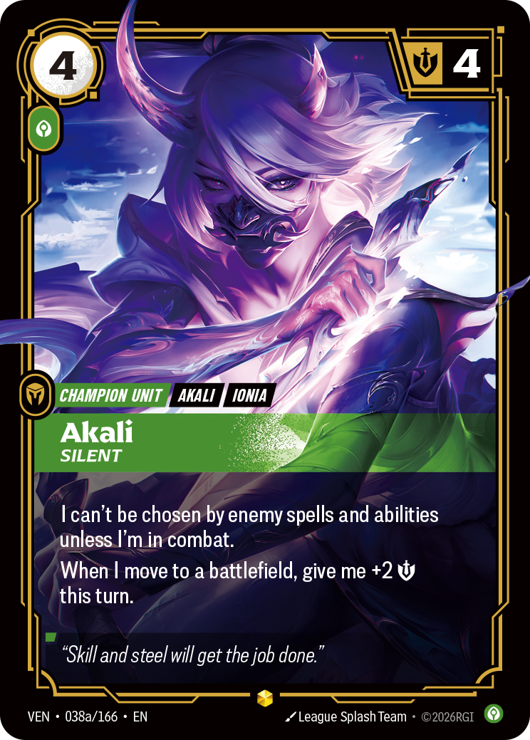 Akali, Silent 카드 이미지