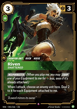 Riven, Shattered